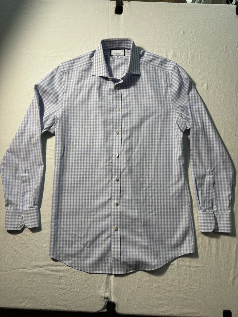 Charles Tyrwhitt Light Blue Gingham Dress Shirt